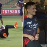 Sunil Chhetri, Indian Football Team Captain, Takes a Stunner in RCB’s Practice Session; Calls Virat Kohli ‘Hilarious’ (Watch Video)